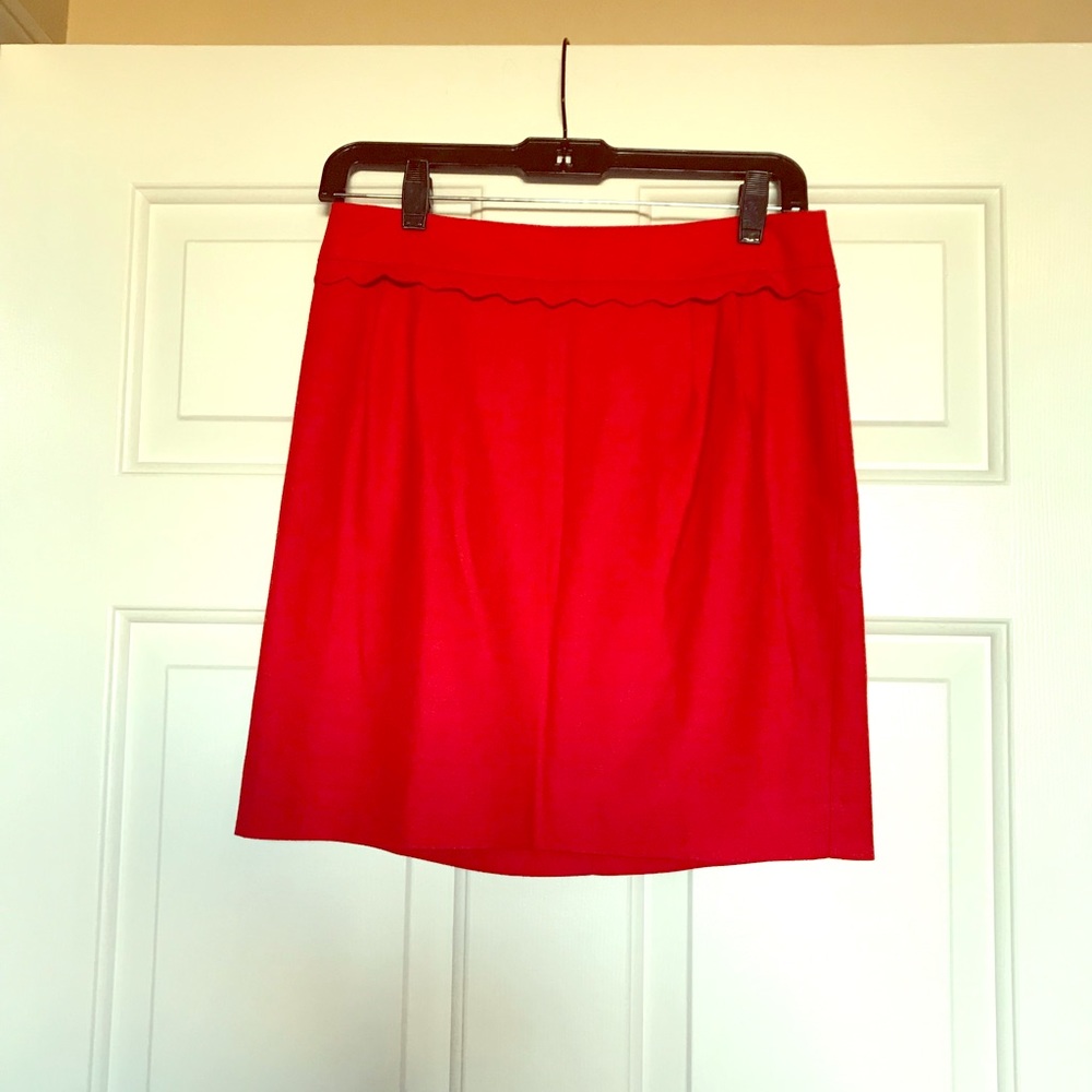 J. Crew Red Mini Skirt